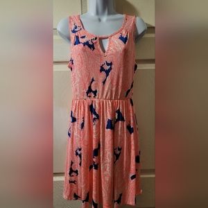 Bo•Bel pink and blue lightweight flowy dress size Medium